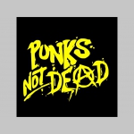 Punks not Dead   mikina s kapucou stiahnutelnou šnúrkami a klokankovým vreckom vpredu 